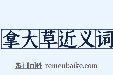 拿大草近义词是什么意思的图片